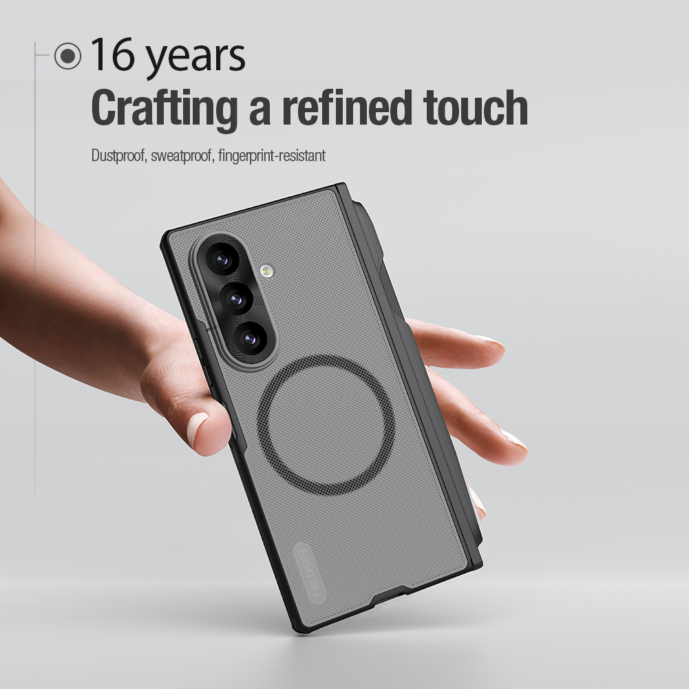 Nillkin Super Frosted Fold Magnetic zaščitni ovitek za Samsung Galaxy Z Fold8 Ultra s prostorom za pisalo, črn - slika 6