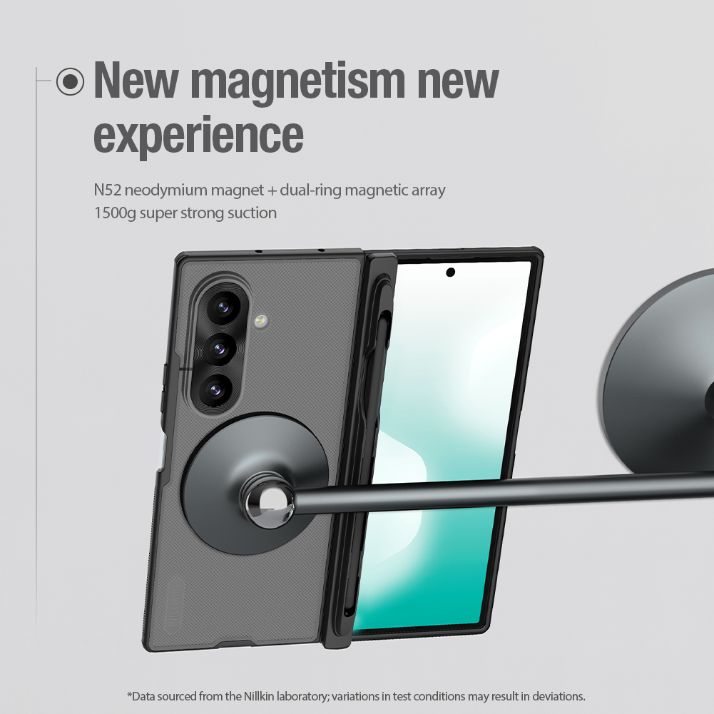 Nillkin Super Frosted Fold Magnetic zaščitni ovitek za Samsung Galaxy Z Fold8 Ultra s prostorom za pisalo, črn - slika 8