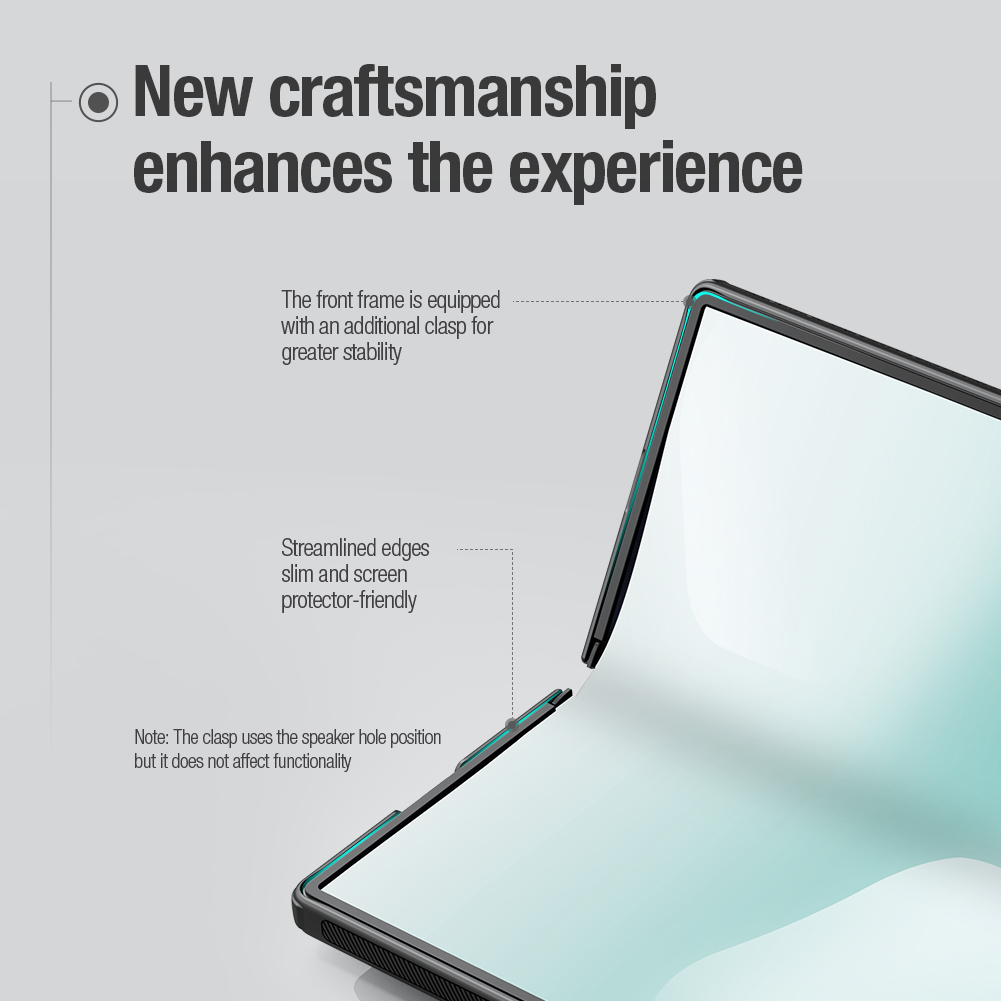 Nillkin Super Frosted Fold Magnetic zaščitni ovitek za Samsung Galaxy Z Fold8 Ultra s prostorom za pisalo, črn - slika 11