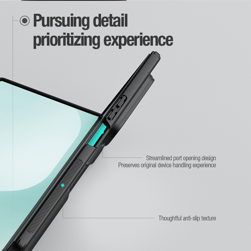 Nillkin Super Frosted Fold Magnetic zaščitni ovitek za Samsung Galaxy Z Fold8 Ultra s prostorom za pisalo, črn - slika 3