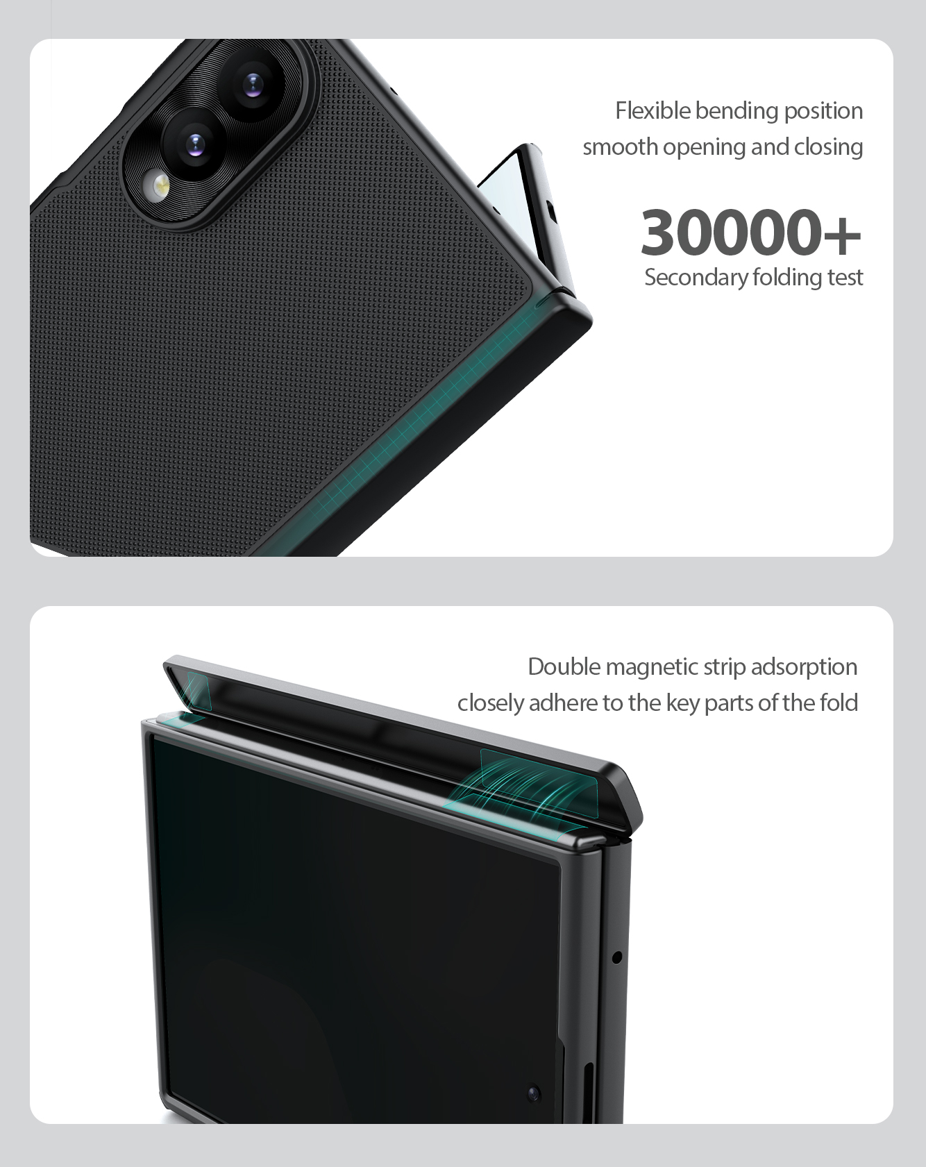 Nillkin Super Frosted Fold Magnetic zaščitni ovitek za Samsung Galaxy Z Fold8, črn - slika 7