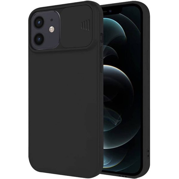 Onasi Lens Cover silikonski ovitek zaščita za iPhone 15 Plus - črn