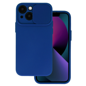 Onasi Lens Cover silikonski ovitek zaščita za iPhone 15 Plus - moder