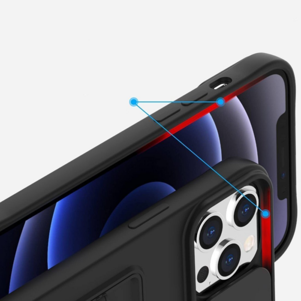 Onasi Lens Cover silikonski ovitek zaščita za iPhone 15 Plus - črn - Image 2