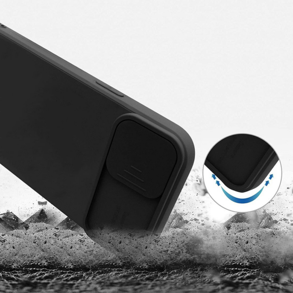 Onasi Lens Cover silikonski ovitek zaščita za Samsung Galaxy A23 - črn - Image 3