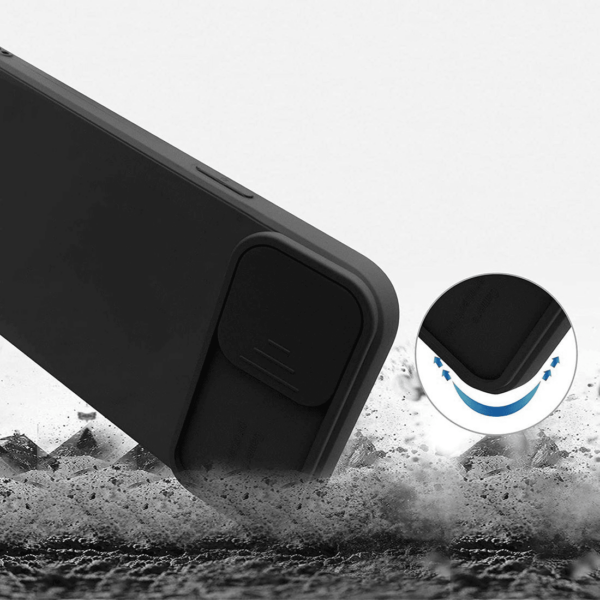 Onasi Lens Cover silikonski ovitek zaščita za iPhone 16 Pro Max - črn - Image 4