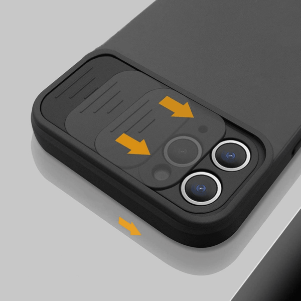 Onasi Lens Cover silikonski ovitek zaščita za iPhone 16 Pro Max - črn - Image 5