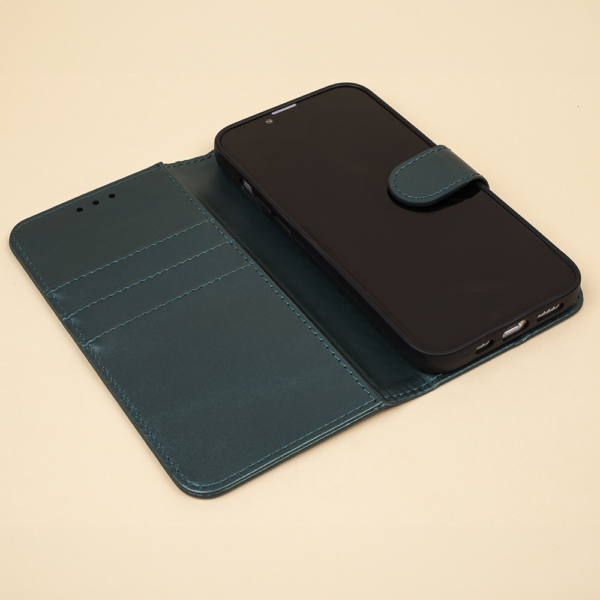 Onasi preklopna torbica Fancy Diary gladka Samsung Galaxy A56 - zelena - Image 3