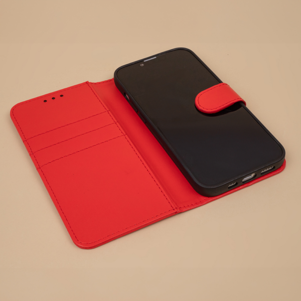 Onasi preklopna torbica Fancy Diary gladka Samsung Galaxy A56 - rdeča - Image 5