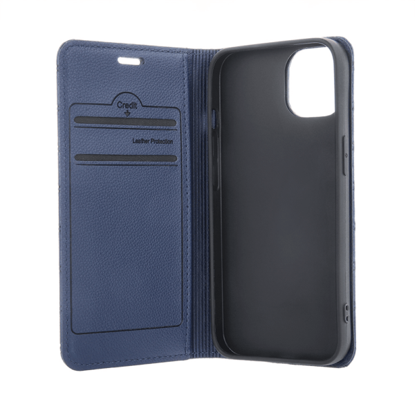 Onasi preklopna torbica Karo za Samsung Galaxy A40 A405 - modra - slika 2