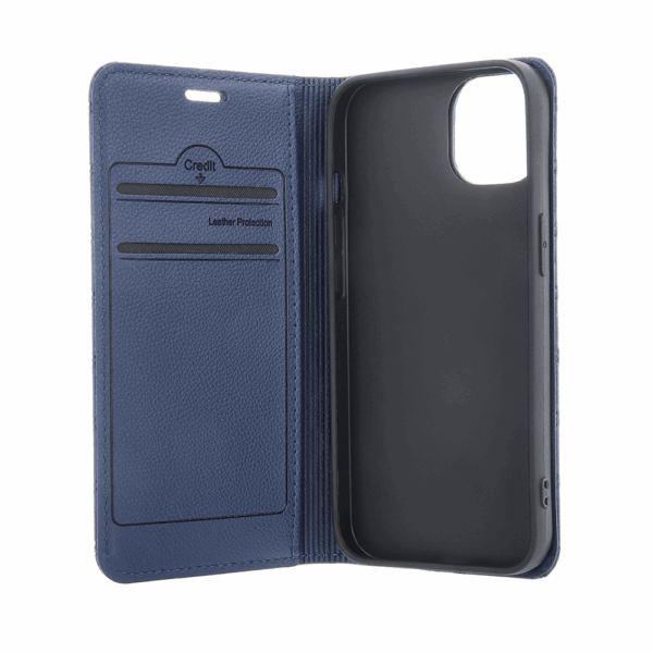 Onasi preklopna torbica Karo za Xiaomi Redmi Note 14 Pro - modra - slika 2