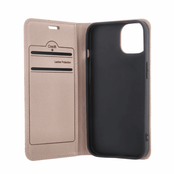 Onasi preklopna torbica Karo za Xiaomi Redmi Note 14 Pro - bež - slika 3