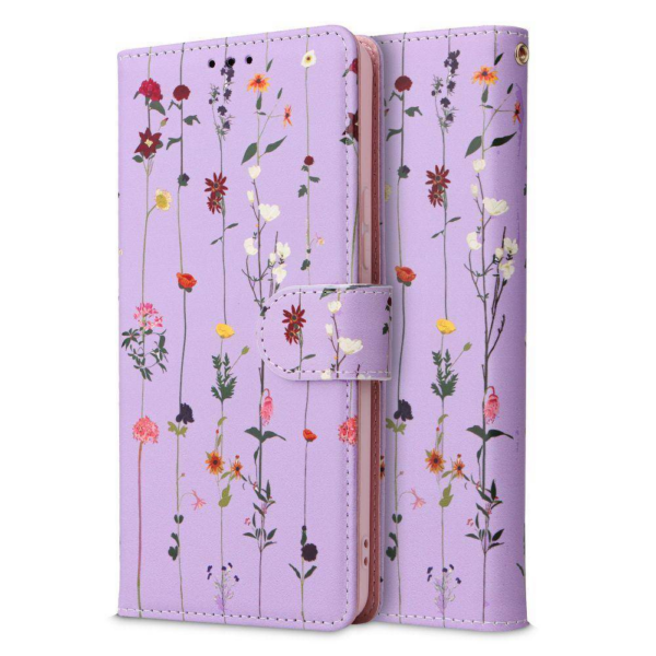 Onasi preklopna torbica Wallet denarnica Fancy Diary Samsung Galaxy A55 - Pomlad vijola