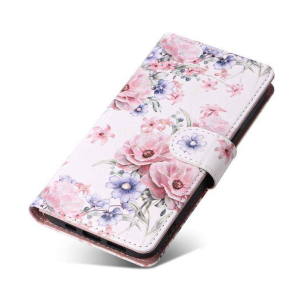 Onasi preklopna torbica Wallet denarnica Fancy Diary Samsung Galaxy A35 - Flower bela - Image 2