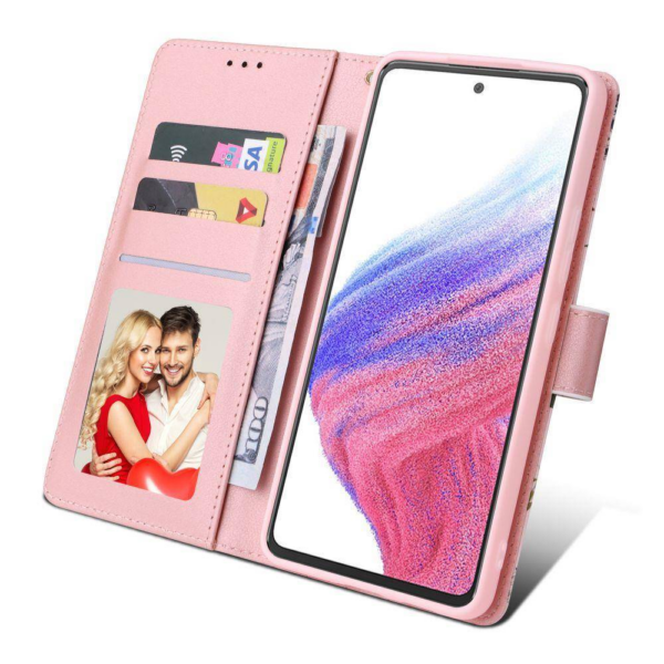 Onasi preklopna torbica Wallet denarnica Fancy Diary Samsung Galaxy A14 - Pomlad modra - Image 3