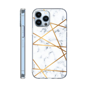Onasi silikonski ovitek Marmor za iPhone 14 6.1  - bel