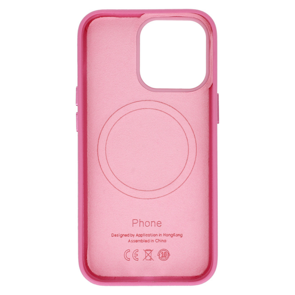 Onasi usnjen silikonski ovitek MagSafe za iPhone 14 Pro - pink - Image 2