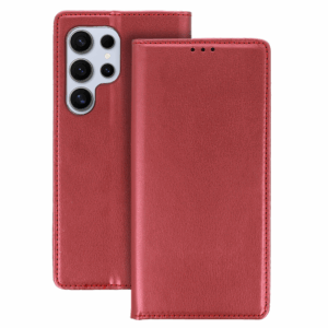 Onasi Velvet usnjena preklopna torbica za Samsung Galaxy A17 - rdeča