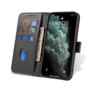 Onasi Wallet denarnica usnjena preklopna torbica Xiaomi Redmi 14c / Poco C75 - črna