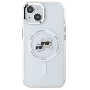 Originalen KARL LAGERFELD MagSafe ovitek iPhone 13 6.1 - Heads - prozoren - KLHMP13MHLSKCH