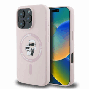 Originalen KARL LAGERFELD ovitek MagSafe iPhone 17 Pro / iPhone 18 Pro - Full Bodies - roza - KLHMP17LSKCHPPLP