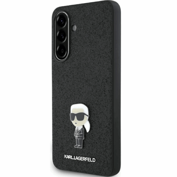 Originalen KARL LAGERFELD ovitek Samsung Galaxy A36 - Glitter IML NFT Iconic -  črn ovitek z bleščicami- KLHCSA36GKNPSK