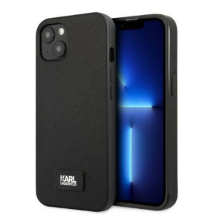 Originalen KARL LAGERFELD ovitek iPhone 13 6.1 - Saffiano - črna zaščita - KLHCP13MSFMP2K