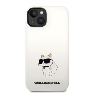 Originalen KARL LAGERFELD ovitek iPhone 12 / iPhone 12 Pro - Choupette NFT - bela silikonska zaščita - KLHCP12MSNCHBCH