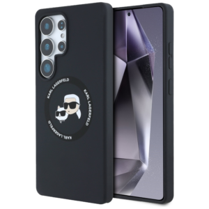 Originalen KARL LAGERFELD ovitek MagSafe Samsung Galaxy S25 Ultra 5G - Heads - črn - KLHMS25LSKCHTCK