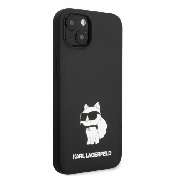 Originalen KARL LAGERFELD ovitek iPhone 13 6.1 - IML NFT Choupette Body - črn silikonska zaščita - KLHCP13MSNCHBCK - Image 2