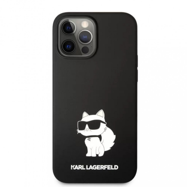 Originalen KARL LAGERFELD ovitek iPhone 13 Pro Max- IML NFT Choupette Body -  črn silikonska zaščita -  KLHCP13XSNCHBCK - Image 2