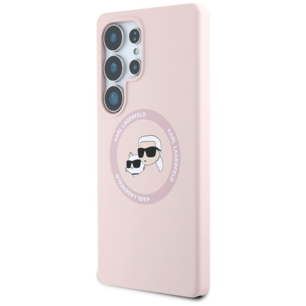 Originalen KARL LAGERFELD ovitek MagSafe Samsung Galaxy S25 Ultra 5G - Heads - roza - KLHMS25LSKCHTCP - Image 2