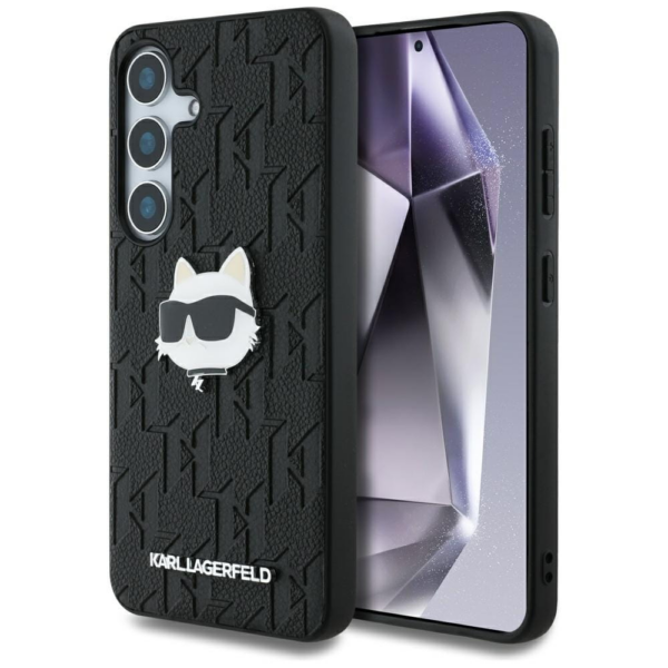 Originalen KARL LAGERFELD ovitek Samsung Galaxy S25 Ultra 5G - Monogram Choupettes Head  - črna zaščita - KLHCS25LPGKLCHHPK - Image 2