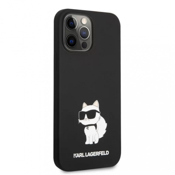 Originalen KARL LAGERFELD ovitek iPhone 13 Pro Max- IML NFT Choupette Body -  črn silikonska zaščita -  KLHCP13XSNCHBCK - Image 3