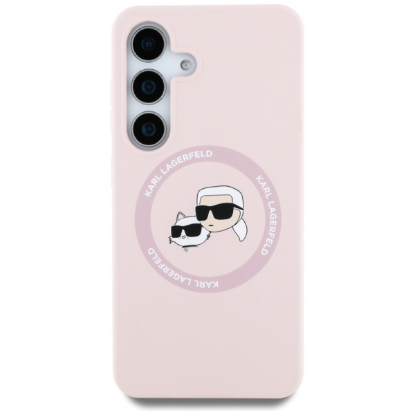Originalen KARL LAGERFELD ovitek MagSafe Samsung Galaxy S25 Plus 5G - Heads - roza - KLHMS25MSKCHTCP - Image 3