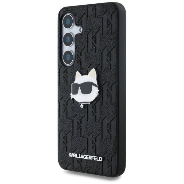 Originalen KARL LAGERFELD ovitek Samsung Galaxy S25 Ultra 5G - Monogram Choupettes Head  - črna zaščita - KLHCS25LPGKLCHHPK - Image 3