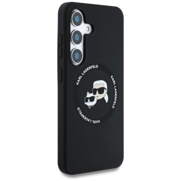 Originalen KARL LAGERFELD ovitek MagSafe Samsung Galaxy S25 Plus 5G - Heads - črn - KLHMS25MSKCHTCK - Image 4