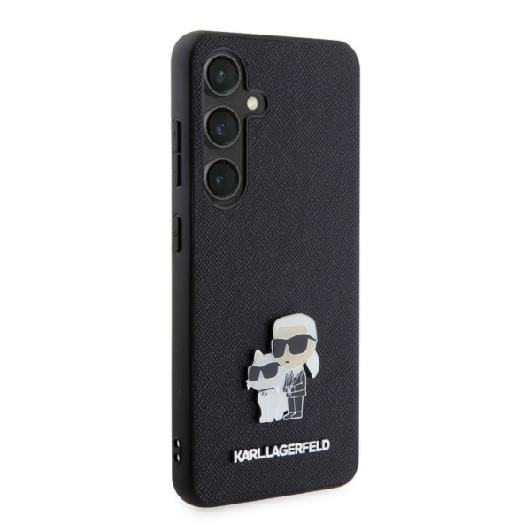 Originalen KARL LAGERFELD ovitek Samsung Galaxy S24 5G - IML NFT Full Bodies Saffiano - črna zaščita - KLHCS24SPSAKCMPK - Image 4