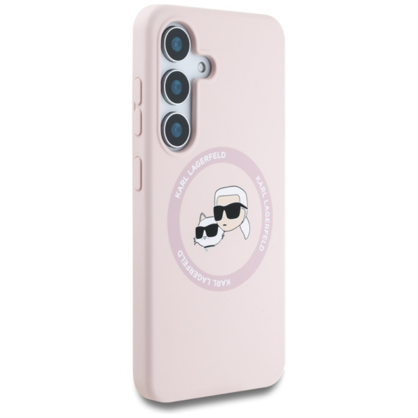 Originalen KARL LAGERFELD ovitek MagSafe Samsung Galaxy S25 Plus 5G - Heads - roza - KLHMS25MSKCHTCP - Image 4