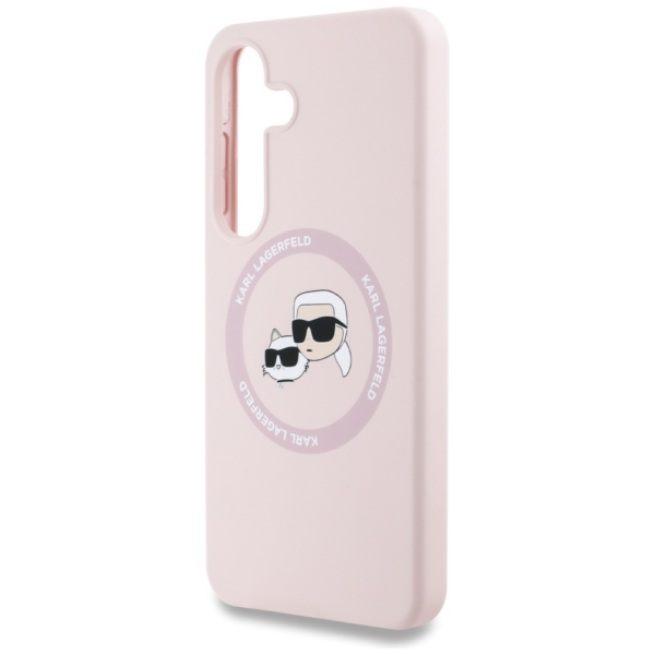 Originalen KARL LAGERFELD ovitek MagSafe Samsung Galaxy S25 Plus 5G - Heads - roza - KLHMS25MSKCHTCP - Image 6