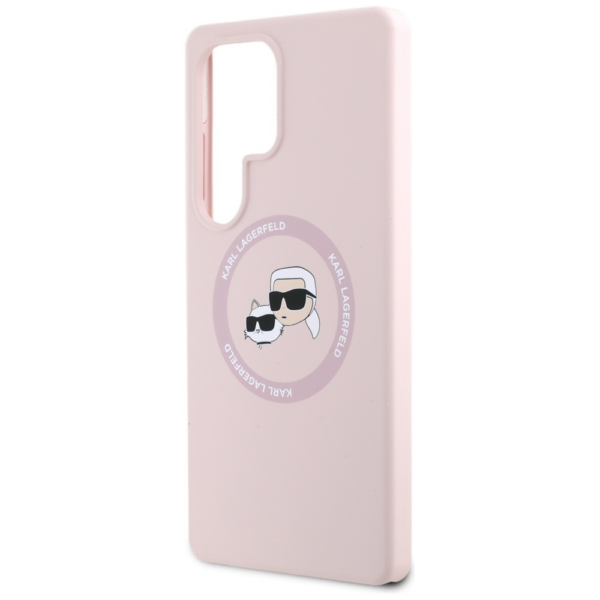 Originalen KARL LAGERFELD ovitek MagSafe Samsung Galaxy S25 Ultra 5G - Heads - roza - KLHMS25LSKCHTCP - Image 6