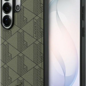 Originalen LACOSTE ovitek Magnetic Samsung Galaxy S26 Ultra 5G - monogram - temno zelen - LCHMS26LPBSB