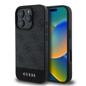Originalni GUESS GUHCP16LG4GLGR ovitek za iPhone 16 Pro - siv