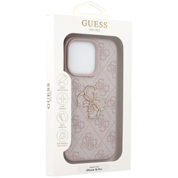 Originalni GUESS ovitek GUHCP16L4GMGPI za iPhone 16 Pro - Leather  - roza - Image 8