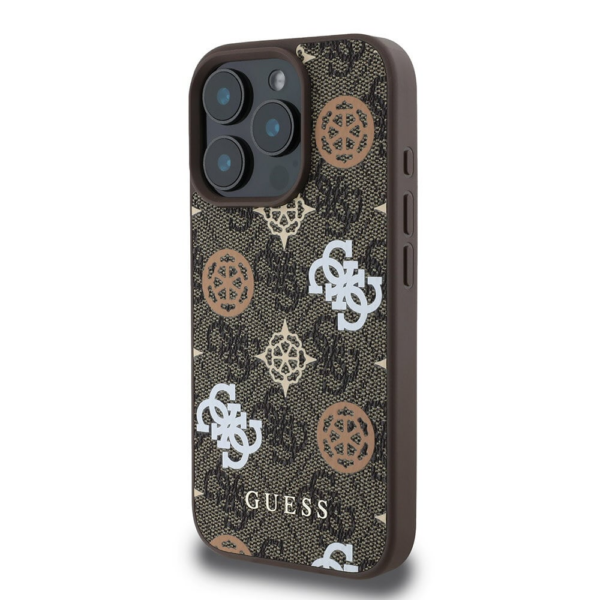 Originalni GUESS ovitek GUHMP16XP4PWPW za iPhone 16 Pro Max - MagSafe - Stamp - PU - rjav - Image 2