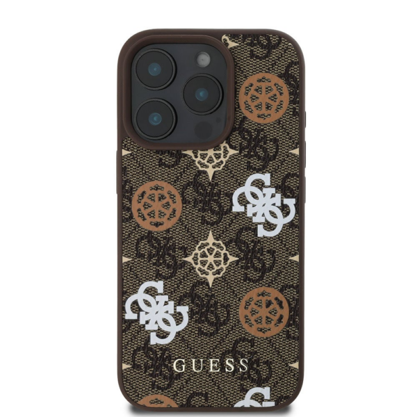 Originalni GUESS ovitek GUHMP16XP4PWPW za iPhone 16 Pro Max - MagSafe - Stamp - PU - rjav - Image 3