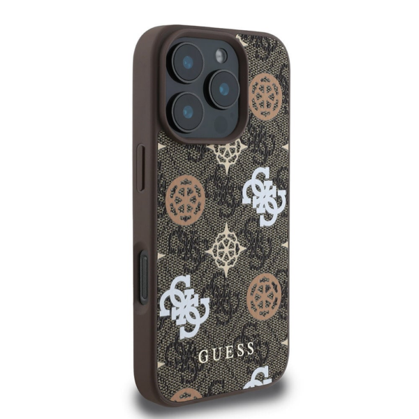 Originalni GUESS ovitek GUHMP16XP4PWPW za iPhone 16 Pro Max - MagSafe - Stamp - PU - rjav - Image 4
