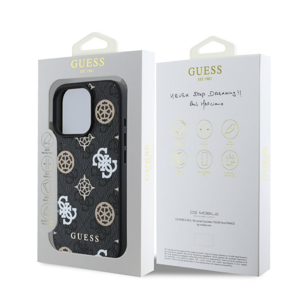 Originalni GUESS ovitek GUHMP16XP4PWPK za iPhone 16 Pro Max - MagSafe - Stamp - PU - črn - Image 8
