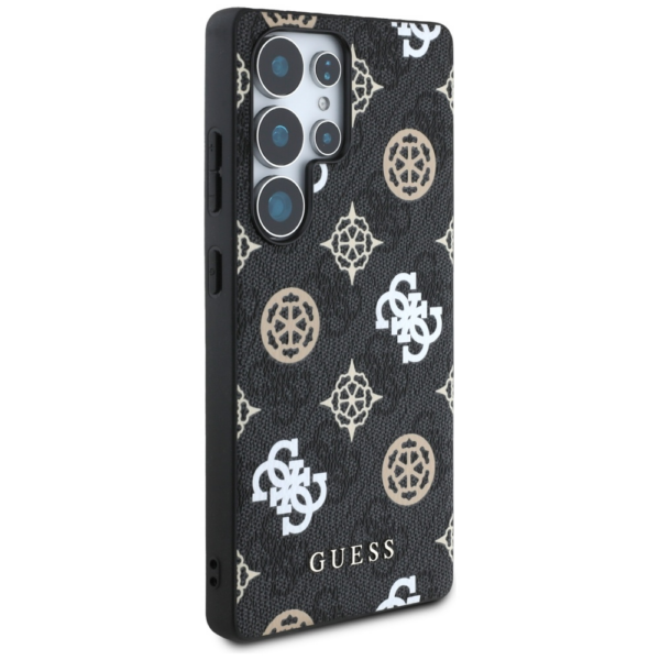 Originalni GUESS ovitek GUHMS25LP4PWPK za Samsung Galaxy S25 Ultra 5G - MagSafe - Stamp - PU - črn - Image 3
