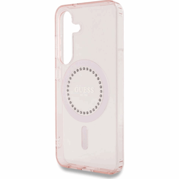 Originalni GUESS ovitek GUHMS25SPFTDTEP za Samsung Galaxy S25 5G - MagSafe - roza s kristalčki - Image 6